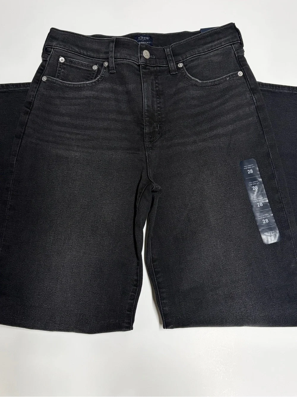 J. Crew Full Length Wide Leg Black Jeans